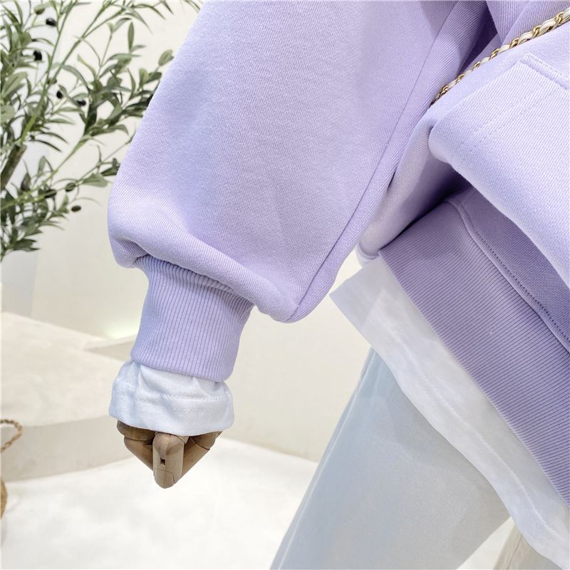 2024 Spring and Autumn Thin Edition New Letter Printed Loose Two Piece Hooded Jacket Top Hoodie Women's Sweatshirt_voghion.com