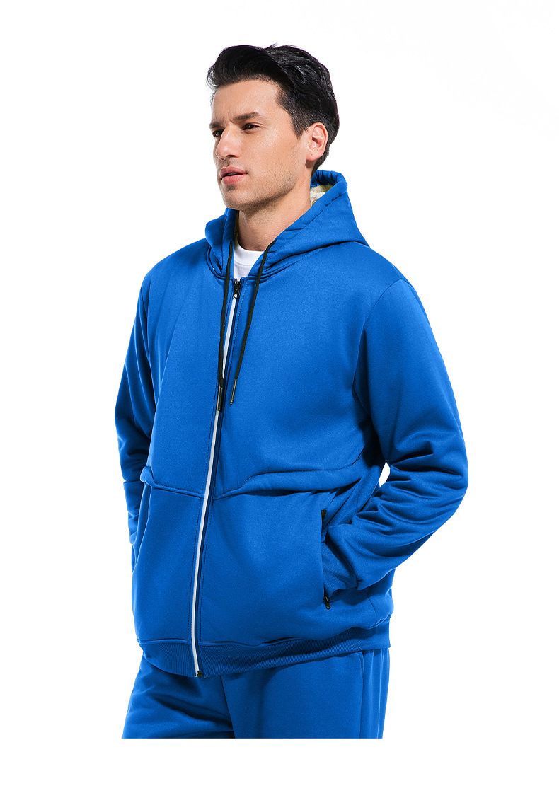 Autumn/Winter Oversized Thickened Shearling-Lined Warm Jacket Simple Casual Hoodie Workwear Jacket_voghion.com