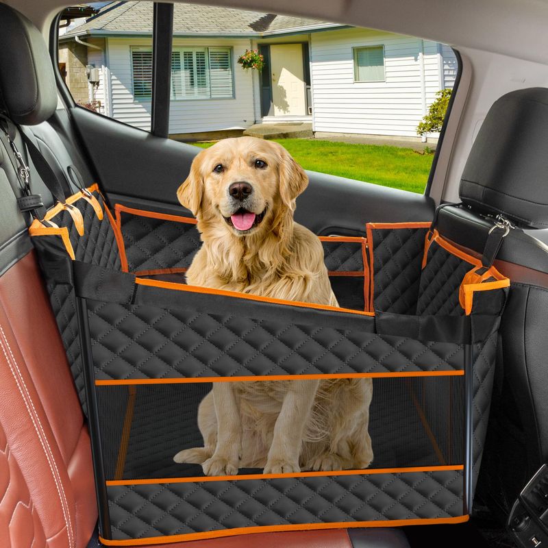 Rücksitzkäfigzaun Anti-Schmutz-Hunde-tragbares Reisebett-Haustier-Auto-Matte_voghion.com
