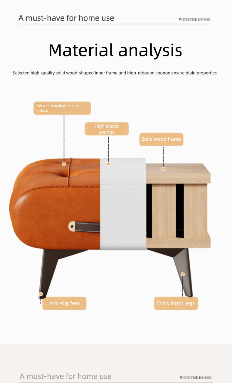 Shoe Changing Stool For Home Entrance, Cushion, Internet Celebrity Footstool, Light Luxury Coffee Table Low Stool, Sofa_voghion.com