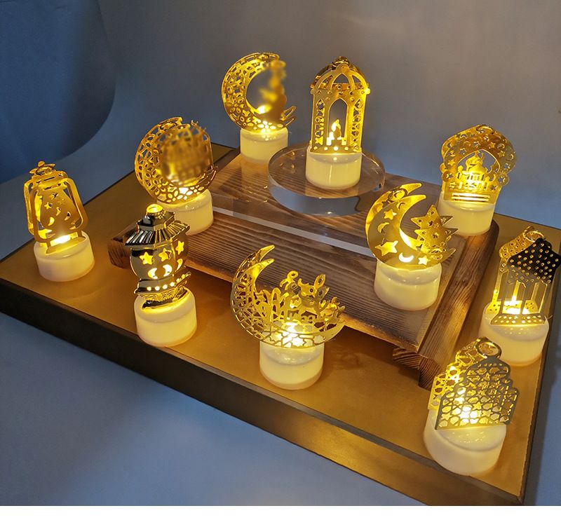 Lampada a olio magica a candela elettronica a LED, piccola decorazione da tavolo per la notte del tè, in ferro battuto_voghion.com