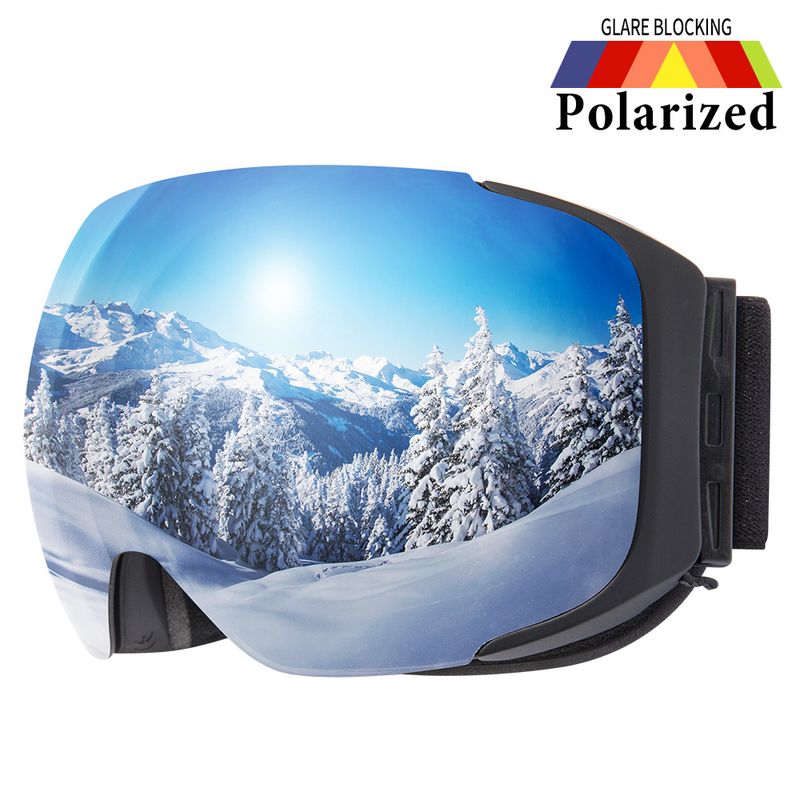 COPOZZ Magnetische Skibrille für Erwachsene, Antibeschlag-Schicht, Unisex, große Kugelform, kompatibel mit Sehstärke_voghion.com