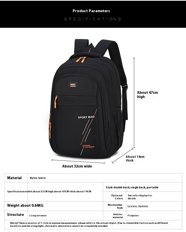 Nuova borsa da viaggio per esterni per ragazze e ragazzi con grande capacità per ridurre il carico, borsa da scuola per studenti, multiuso per il tempo libero_voghion.com