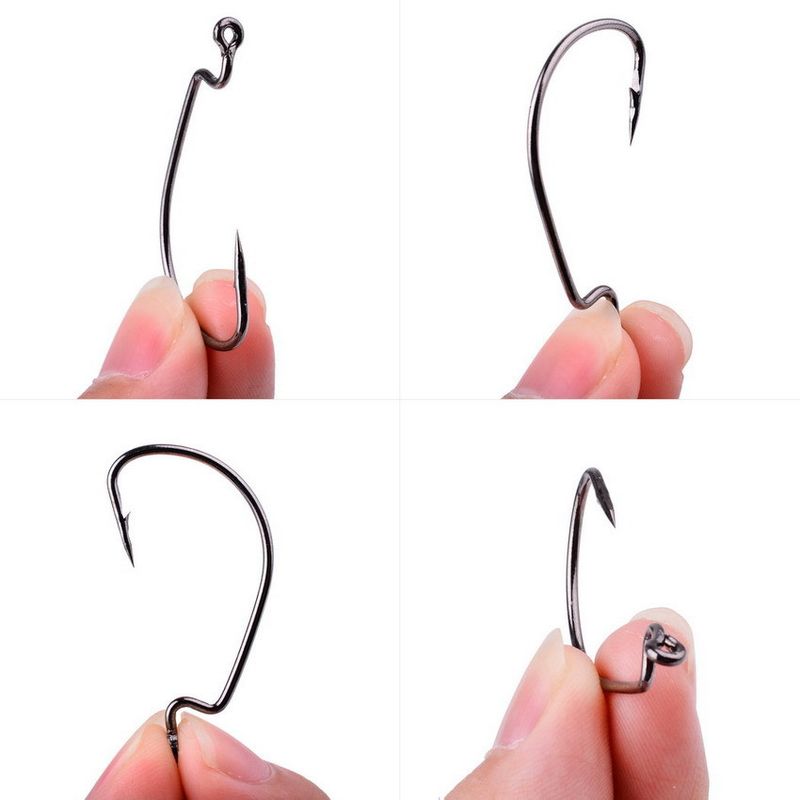 Hot Sale High Carbon Steel Soft Worm Lure Bionic Bait For Bass, Sea Fishing, Grouper, Narrow Wide Belly Curved Fishing_voghion.com