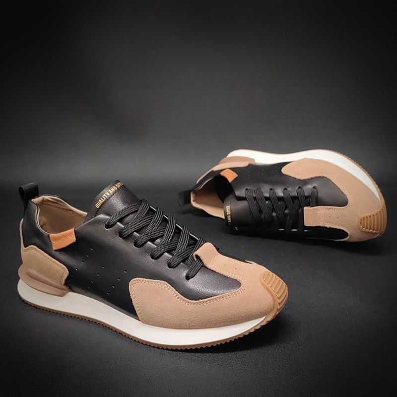 Schuhe 2022 Sommer Neue Leder Hohl Sport Casual Forrest Gump Herren Trendy All-Match Dickbesohlte Daddy_voghion.com