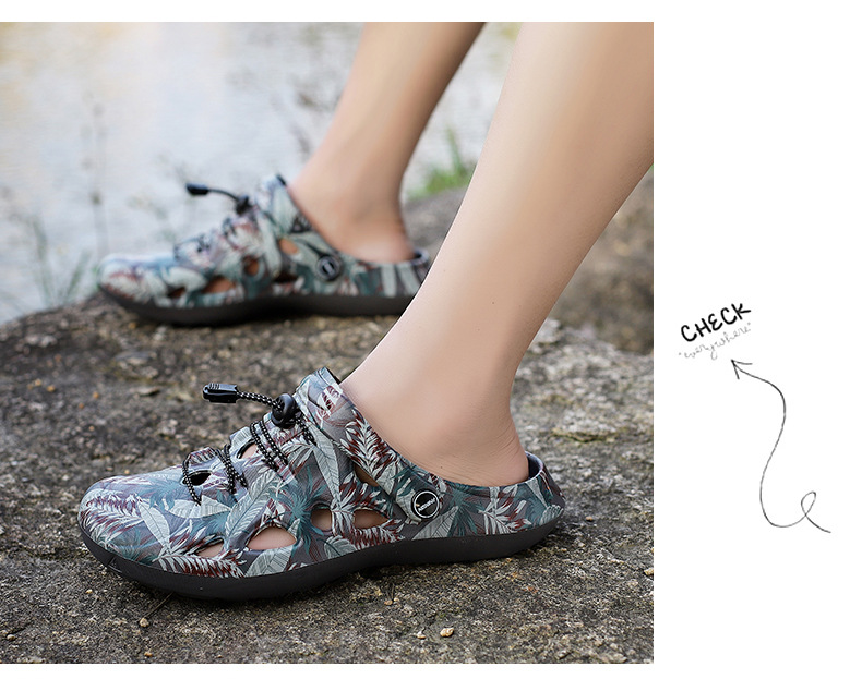 2024 Neue große Lochschuhe für Herren, Freizeit, Outdoor, dicke Sohle, atmungsaktive Strandsandalen_voghion.com