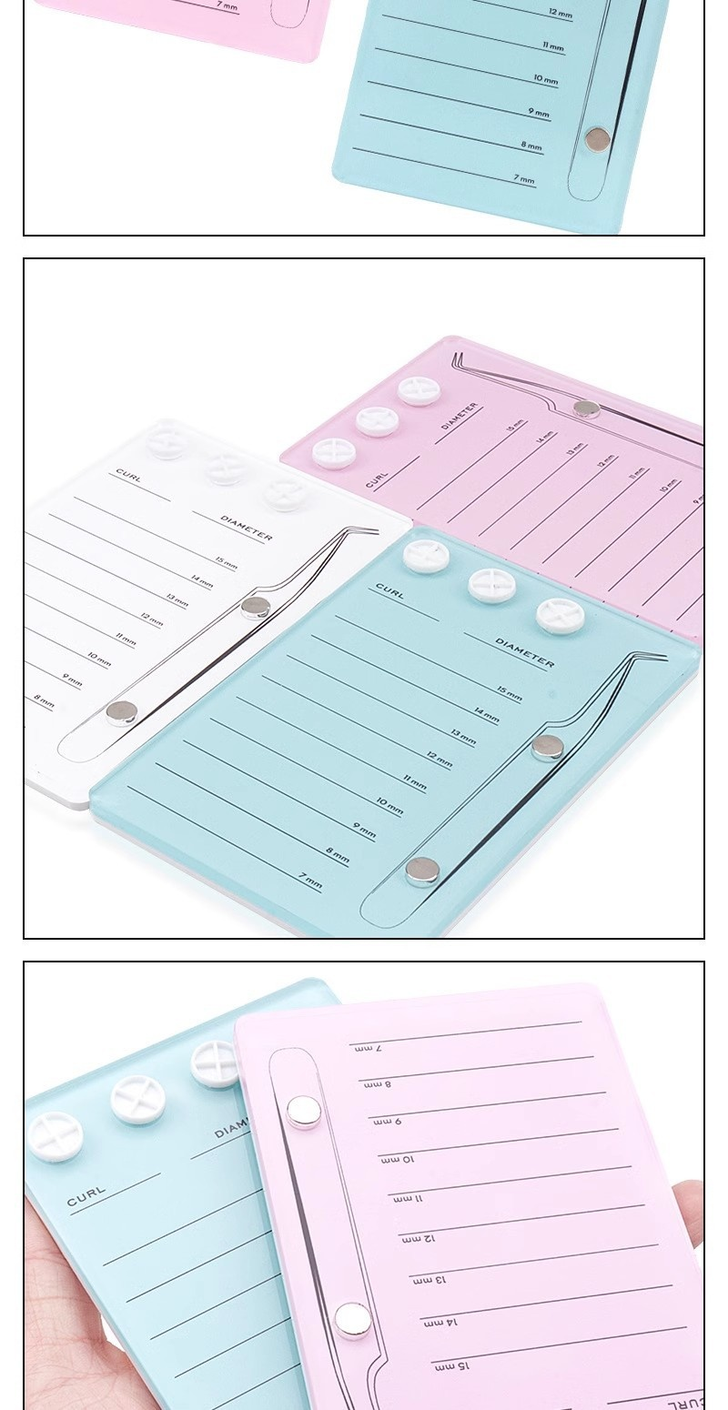 Graded false acrylic implement eyelash magnetic suction scale beauty display board_voghion.com