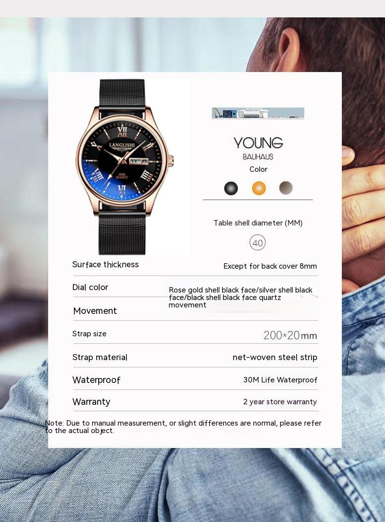 2023 neue Heiße Verkauf herren Uhr Männlichen Studenten Wasserdicht Kalender Koreanische Mode-Business Männer der Trend Quarzuhr_voghion.com