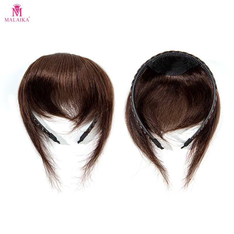 Mulheres torção trança bandana peças de cabelo reto grampo de cabelo real na coroa topper extensão de cabelo com franja para mulheres com extensões de cabelo fino chignon_voghion.com
