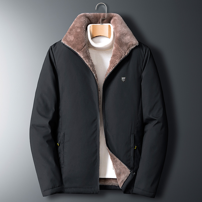 Verdickter Baumwollmantel für Herren, Baumwollmantel, Stehkragen, warme Winterjacke, Herrenbekleidung_voghion.com