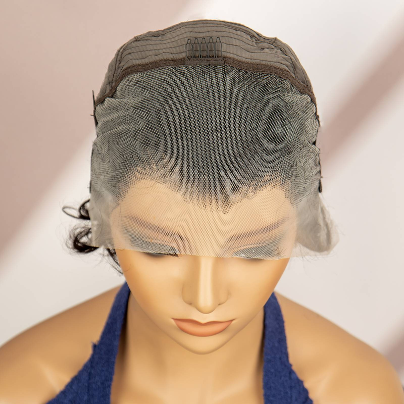 13 x 4 Spitzenhaube aus Echthaar für dauergewelltes und lockiges Haar, hochwertiges 100 % Echthaar._voghion.com