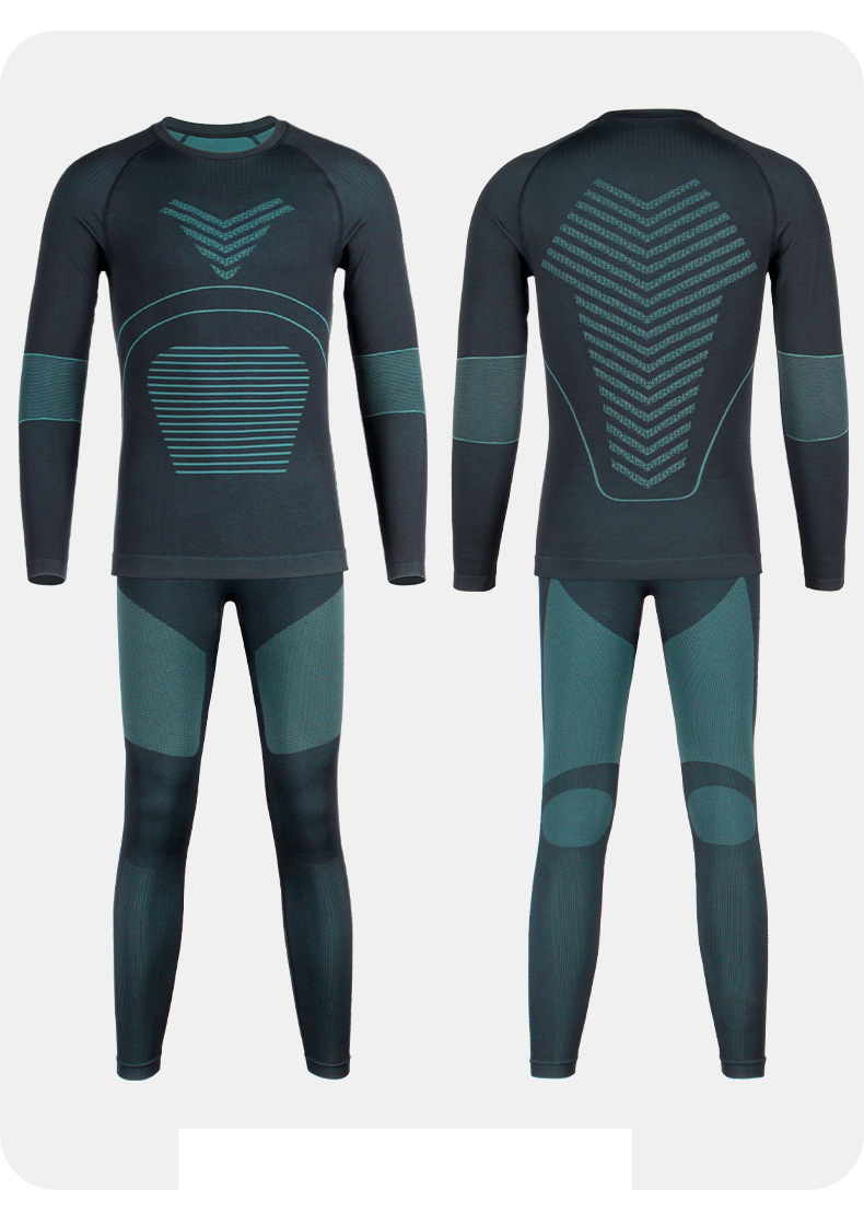 Das neue Winterski-Set ist mit warmer, schnelltrocknender, atmungsaktiver Outdoor-Cycg-Kindersportunterwäsche ausgestattet_voghion.com