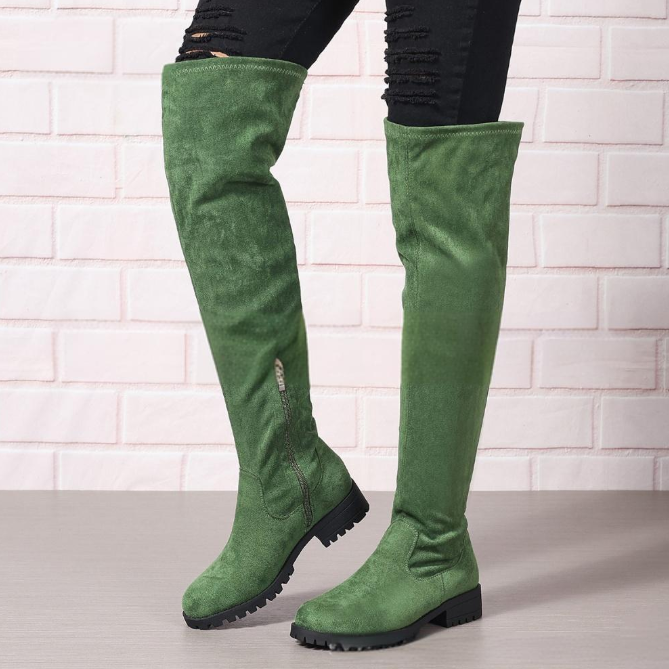Women's Shoes autumn and winter new large size over the knee boots women's long leather boots_voghion.com