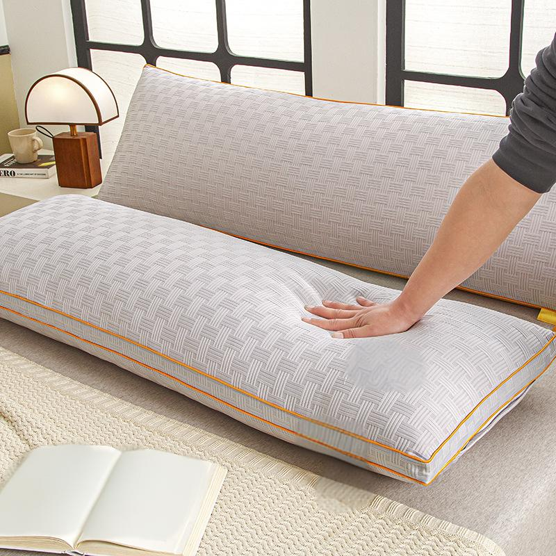 Cuscino in memory foam con struttura a nido d'ape, extra lungo, per coppie, con anima in fibra di soia traspirante e supporto ortopedico._voghion.com