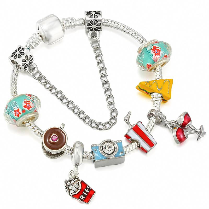 Traumfänger-Armband, DIY-Öl tropft, großes Loch, Perlenarmband mit eingelegtem Diamant, Liebesarmband, Geschenk für Freundinnen, Schmuck_voghion.com