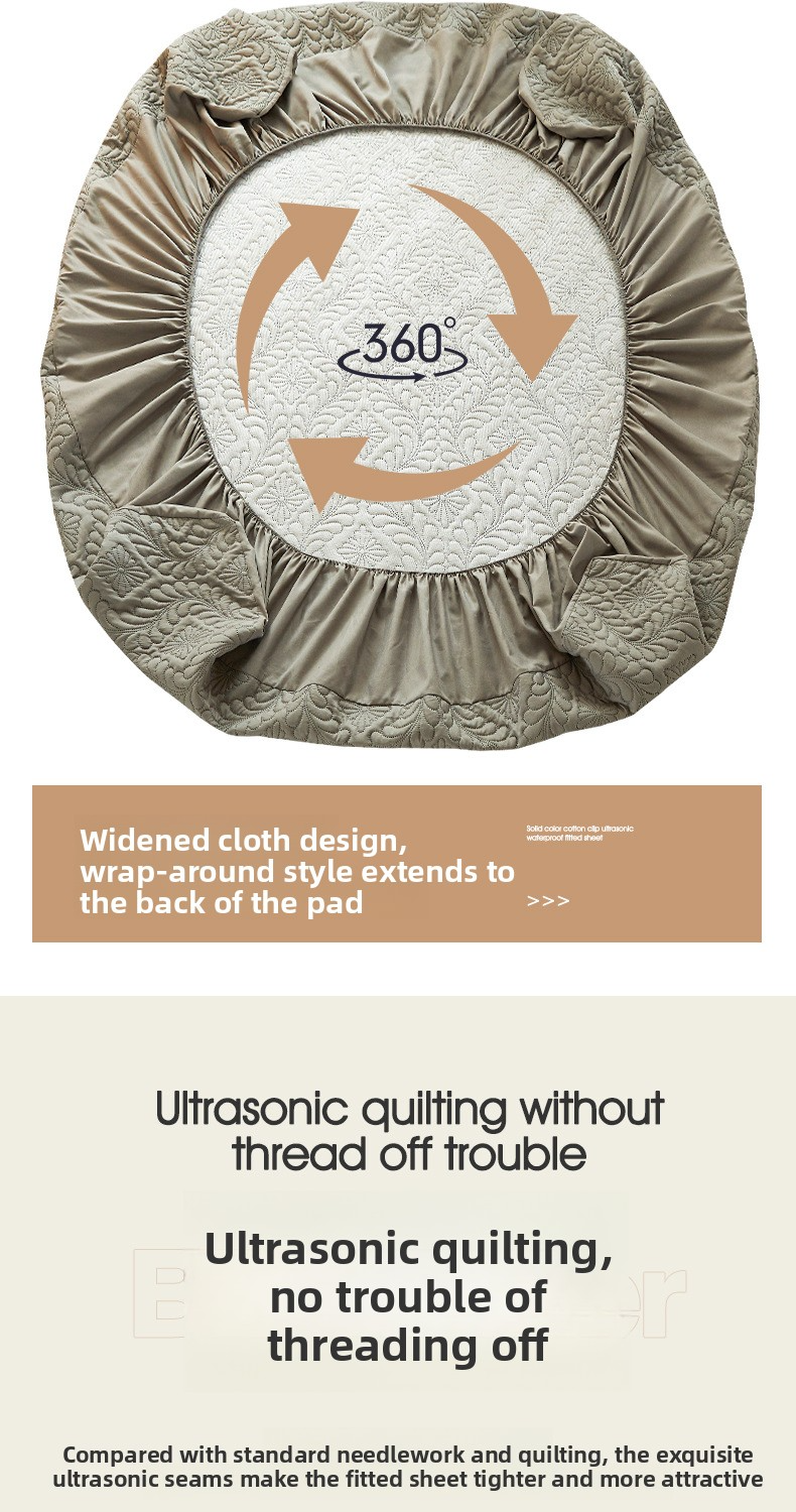 Protège-matelas imperméable matelassé - Drap-housse entièrement recouvert avec envers antidérapant (hypoallergénique et anti-acariens, respirant)_voghion.com