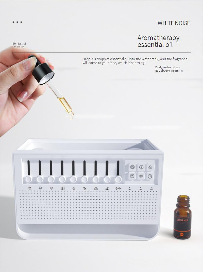 Aroma-Diffusor mit weißem Rauschen und Flammen, Bluetooth und RGB-Beleuchtung – Ultraschall-Luftbefeuchter für Zuhause, Büro und zur Entspannung_voghion.com