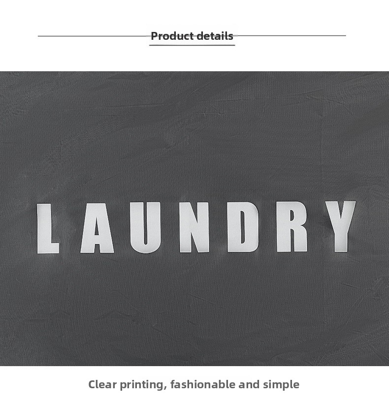 Large Drawstring Laundry Bag – Durable Polyester Travel & Dorm Storage For Dirty Clothes (Grey/Blue, 1-Pack)_voghion.com
