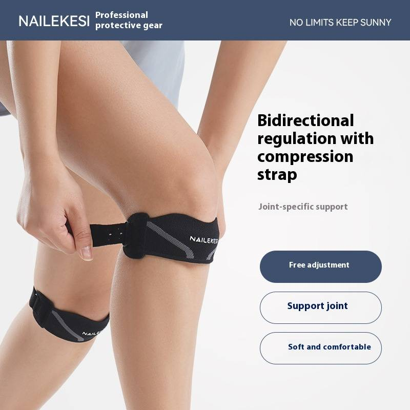 Professionele unisex kniebrace voor hardlopen, wandelen, badminton en sport - ademende compressiekous met siliconen vulling_voghion.com