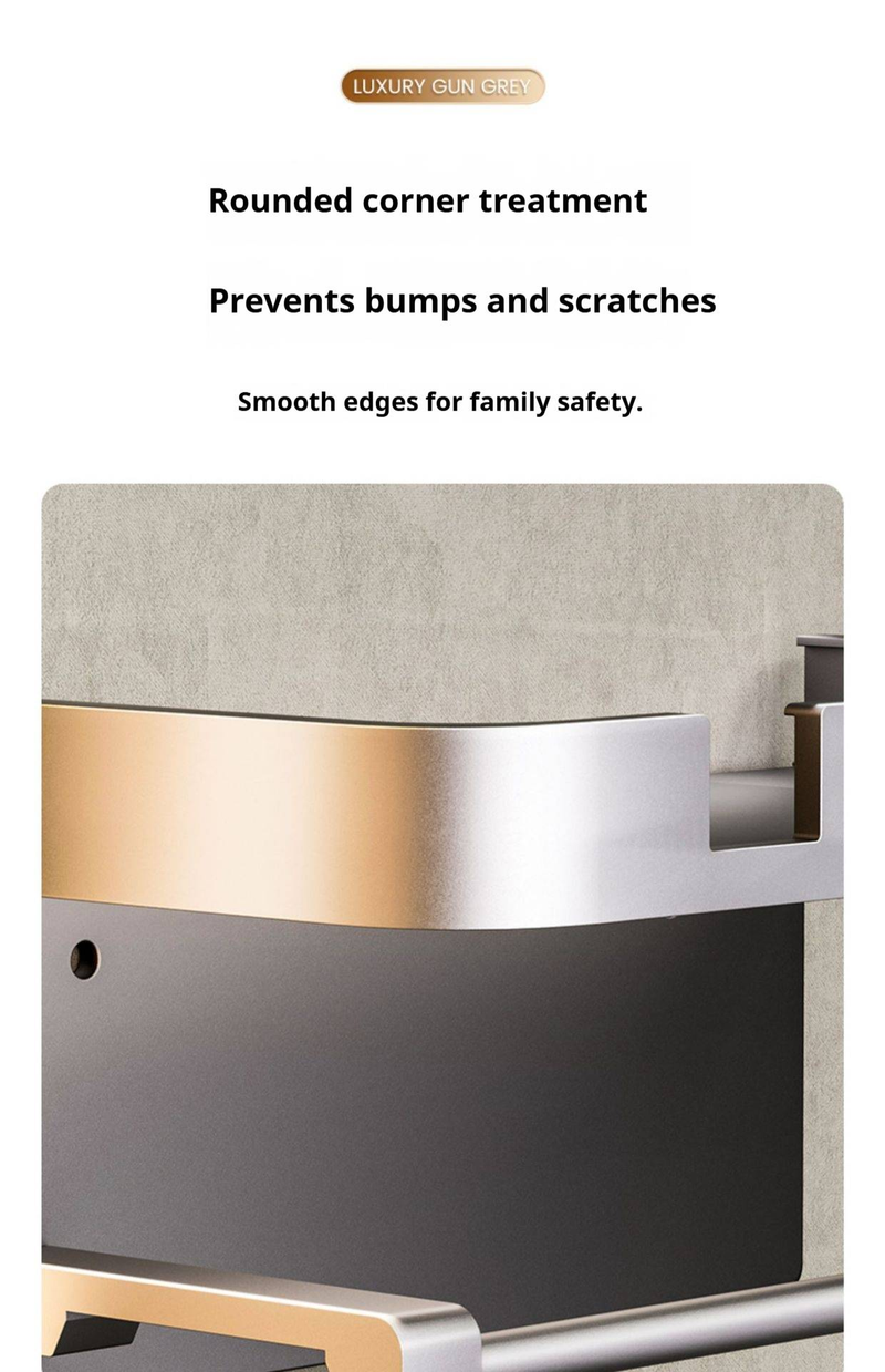 Portarrollos de papel higiénico de doble capa con soporte para teléfono, organizador de papel higiénico de pared, moderno dispensador de papel de aluminio_voghion.com