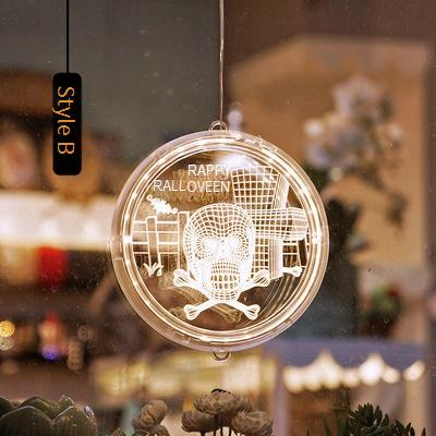 Luci LED per Halloween - Decorazioni spettrali viola/bianco caldo per feste, casa e bar (zucca, fantasma, scheletro, ragno, spaventapasseri)_voghion.com