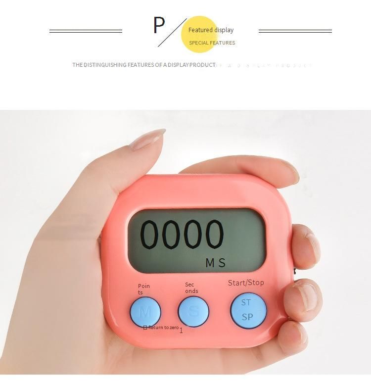 Kreativer Großbild-Timer-Hersteller Student Stoppuhr Multifunktions-Küchen-Countdown Backen Elektronischer Timer_voghion.com