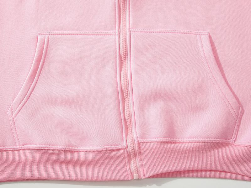 Büyük Boy Harfli Nakışlı Kapüşonlu Üst - 3D Yamalı Fırçalanmış Polar Fermuarlı, Sokak Giyimi Unisex Ceket_voghion.com