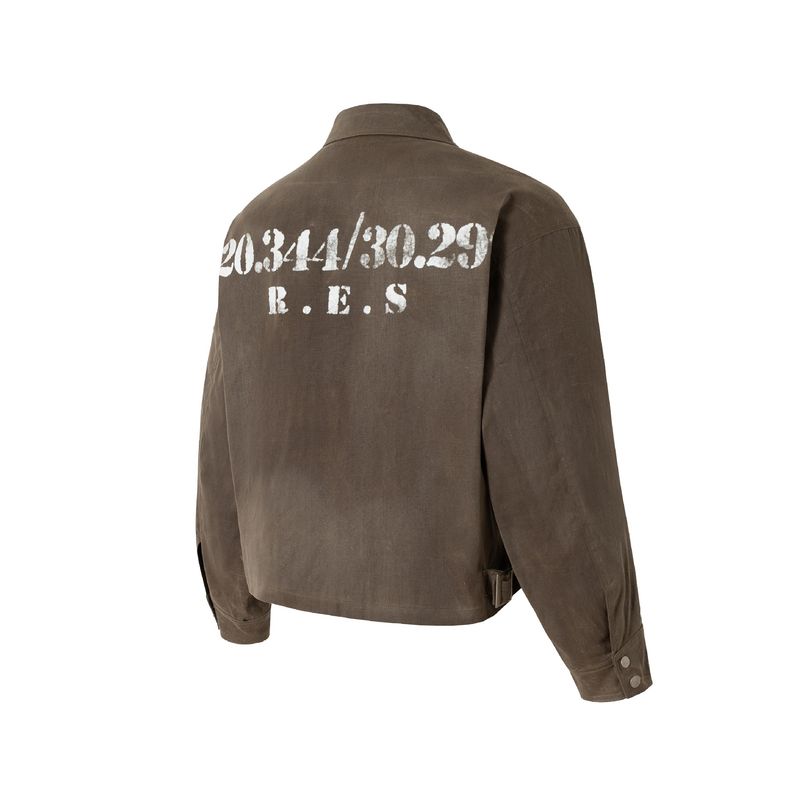 Eon Modish 25 Autumn New Sandblasted Distressed Oil Wax Functional Workwear Jacket Not Machine Washable_voghion.com