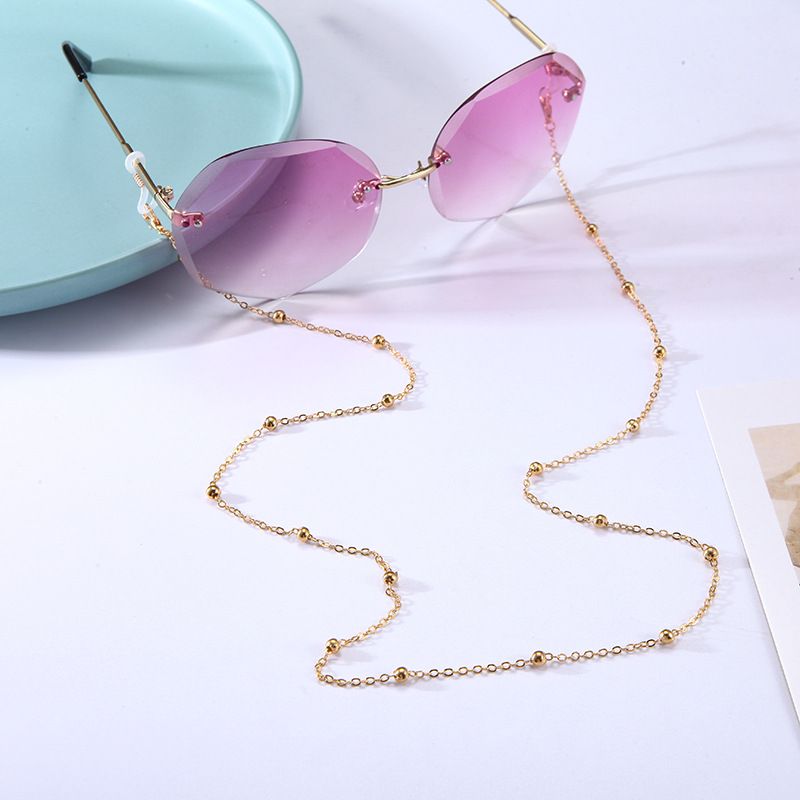 Accessori con perline, cinturino per occhiali, semplice mascherina in metallo galvanizzato che mantiene il colore, catena per auricolari wireless di lusso_voghion.com