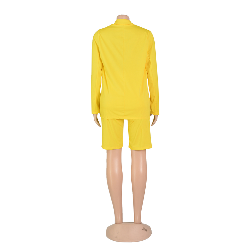 Dammekleeder Onofhängeg Websäit Kostümjacket Shorts Zweedeel Fréijoer Summer Casual Kostüm_voghion.com