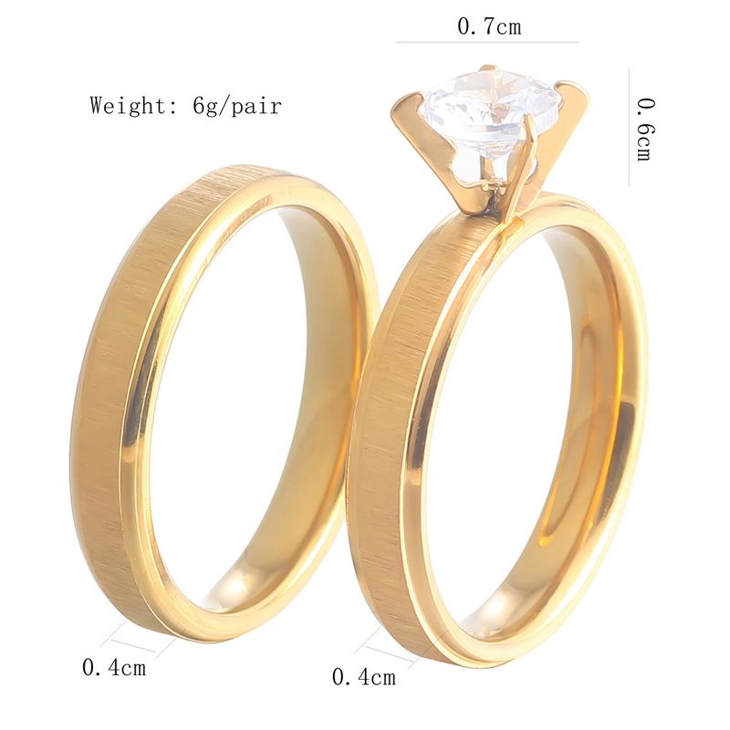 Bague de mode féminine en acier inoxydable, bijoux personnalisés en acier titane pour hommes, bague en diamant d'eau en pierre Mosang pour Couple_voghion.com