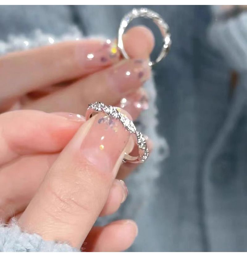 999 Pure Silver Ring For Women, Adjustable Open Ring, High-End Luxury, Ins Style, Niche Design, Premium Feel_voghion.com