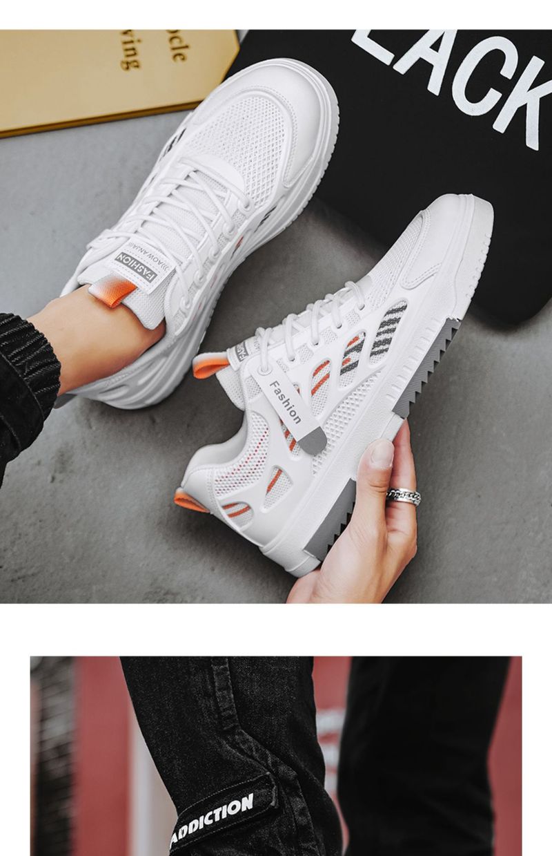 Atmungsaktive Freizeit-Sneaker für Herren – leichte Slipper aus Mesh mit weicher EVA-Sohle (Low-Top in Weiß und Blau, unverzichtbar fürs Laufen/Gehen im Sommer)_voghion.com