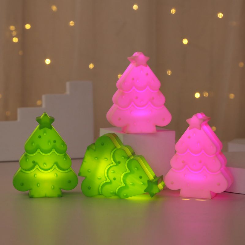 Mini decorazioni natalizie a LED - Decorazioni luminose da tavolo per le feste in verde e rosa, regalo perfetto per l'allegria delle feste_voghion.com