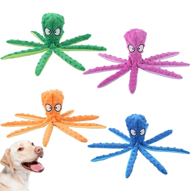 Plüschtiere, Sprachpuzzle in Form einer Oktopusschale, bissfestes interaktives Spielzeug, Kauspielzeug zur Zahnreinigung, von PawParty Store_voghion.com