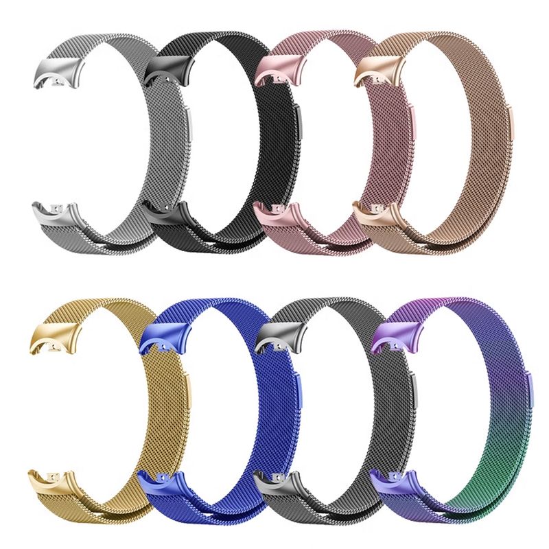 Ruostumaton teräs mi band 8 9 -hihna miband8 miband 9 -lisävarusteet magneettinen silmukkavyö correa-ranneke Xiaomi mi band 9 -rannekkeille_voghion.com