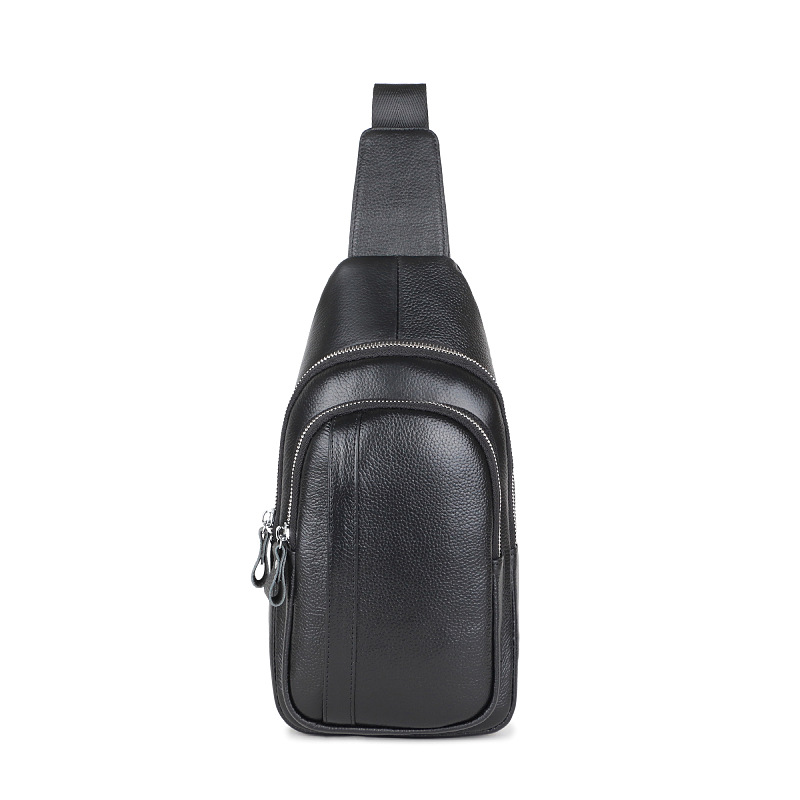 Il primo strato di borsa da petto da uomo in pelle di vacchetta, borsa a tracolla alla moda coreana, borsa a tracolla, borsa da lavoro alla moda, borsa casual per studenti_voghion.com