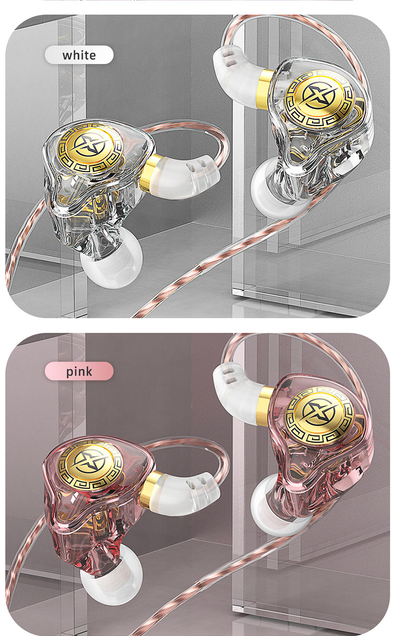 Écouteurs à pilote dynamique à double cavité de 10MM et à diaphragme LCP, écouteurs sonores de fidélité en cristal pour musiciens audiophiles_voghion.com