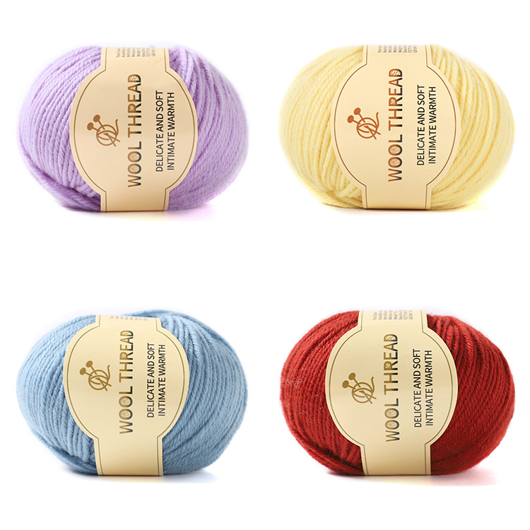 Srednje debela volnena preja ročno pleten šal pulover preja otroške otroške pletilne igle kašmir preja diy srednje debela otroška volnena preja_voghion.com