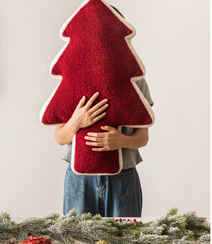 Weihnachtsbaum Speziell geformtes Plüschkissen Home Wohnzimmer Sofa Weihnachtsatmosphäre Dekoratives Kissen Kissen_voghion.com