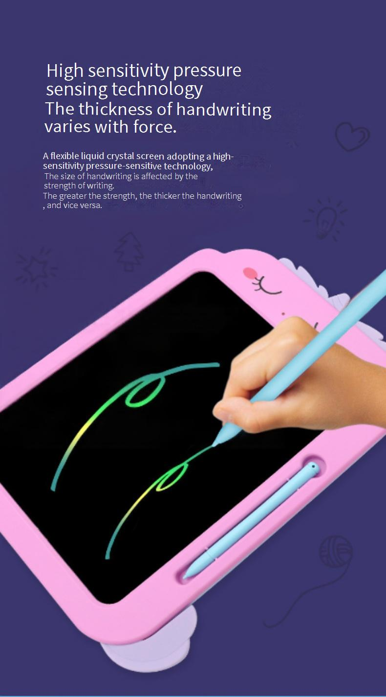 LCD Writing Tablet For Kids - Colorful Drawing & Doodle Board With Erasable Function, Fun Cartoon Designs_voghion.com