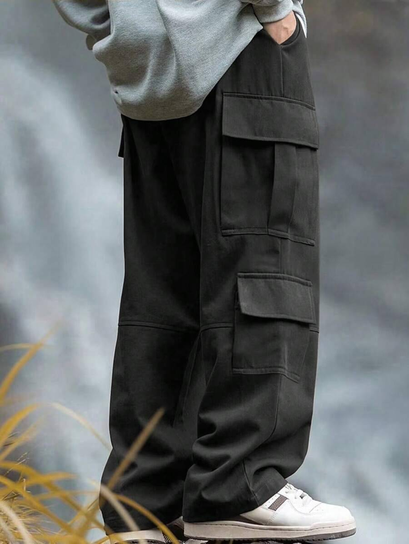 Men's Stretch Wrinkle-Resistant Cotton Athletic Pants - Comfort Fit With 4-Way Flexibility_voghion.com