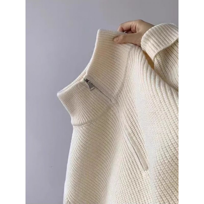 Vintage-Cardigan für Herren mit V-Ausschnitt – Strickmantel im amerikanischen Retro-Stil mit offener Vorderseite in Unifarben für lässiges Lagenlook_voghion.com