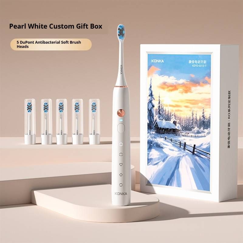 Spazzolino elettrico a levitazione magnetica per adulti - 5 modalità, testine DuPont ultra morbide, 40.000 giri/min, durata della batteria di oltre 30 giorni_voghion.com