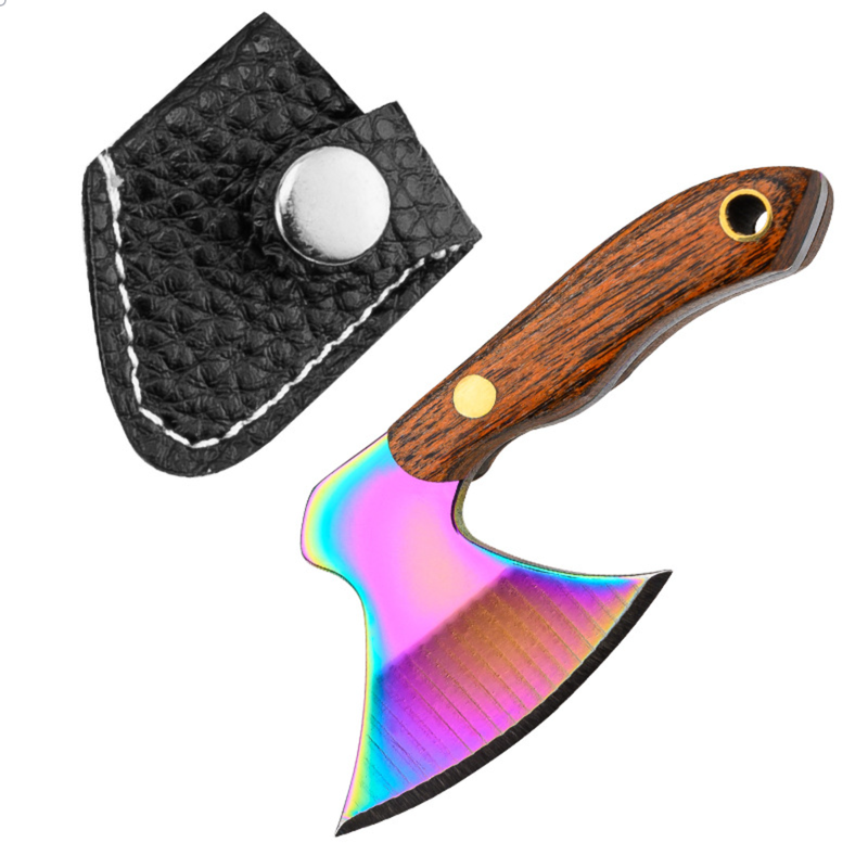 Compact Stainless Steel Utility Knife - EDC Pocket Knife With Sheath, Non-Folding Mini Blade For Daily Tasks, Camping & Crafts_voghion.com