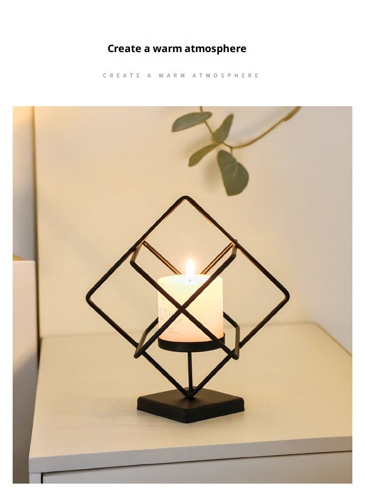 Handgefertigte Kerzenhalter aus Eisen – Vintage-Tischdekoration für romantische Abendessen, Hochzeiten und Wohnambiente_voghion.com