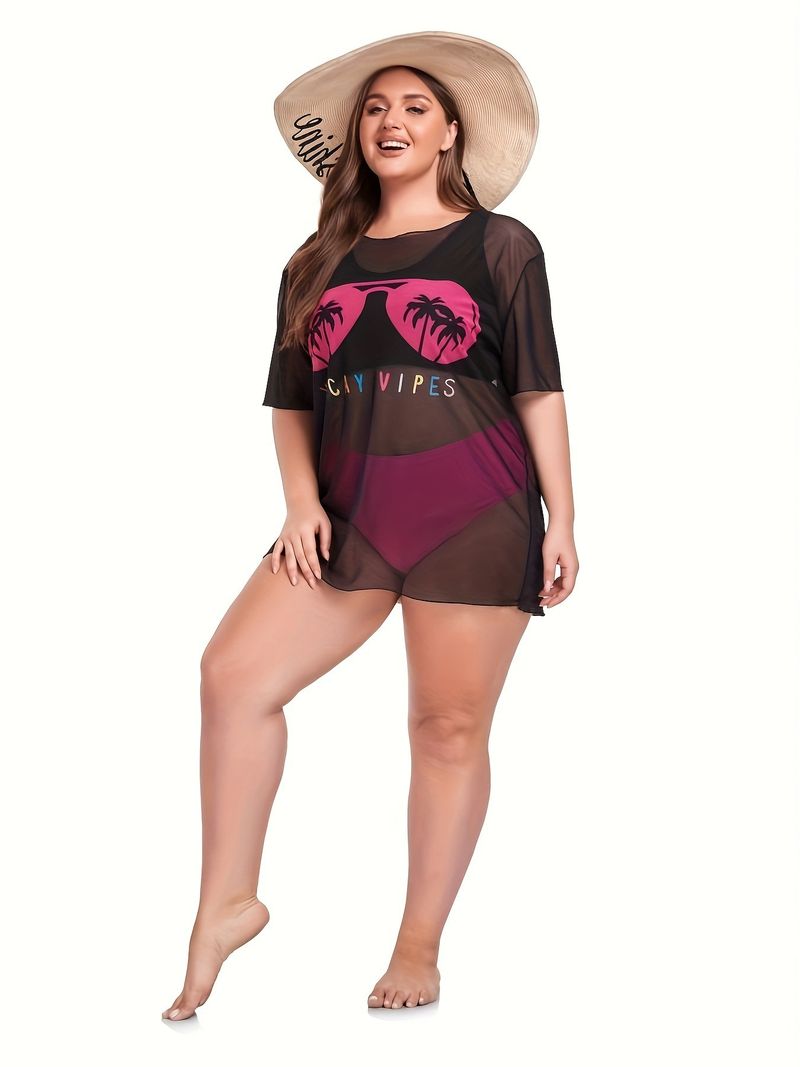 New Three-piece Swimsuit Women's Plus Size High-waisted Bikini Swimsuit Smock Set_voghion.com