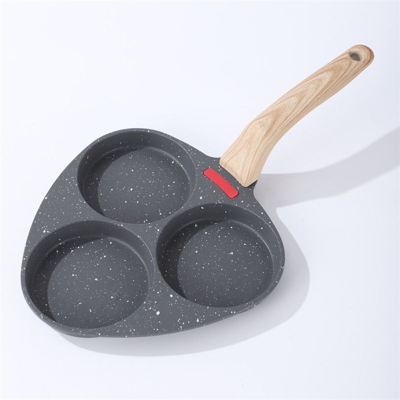 3-Hole Breakfast Maifan Stone Special For Frying Eggs Non-Stick Steak Egg Pancake Pan_voghion.com