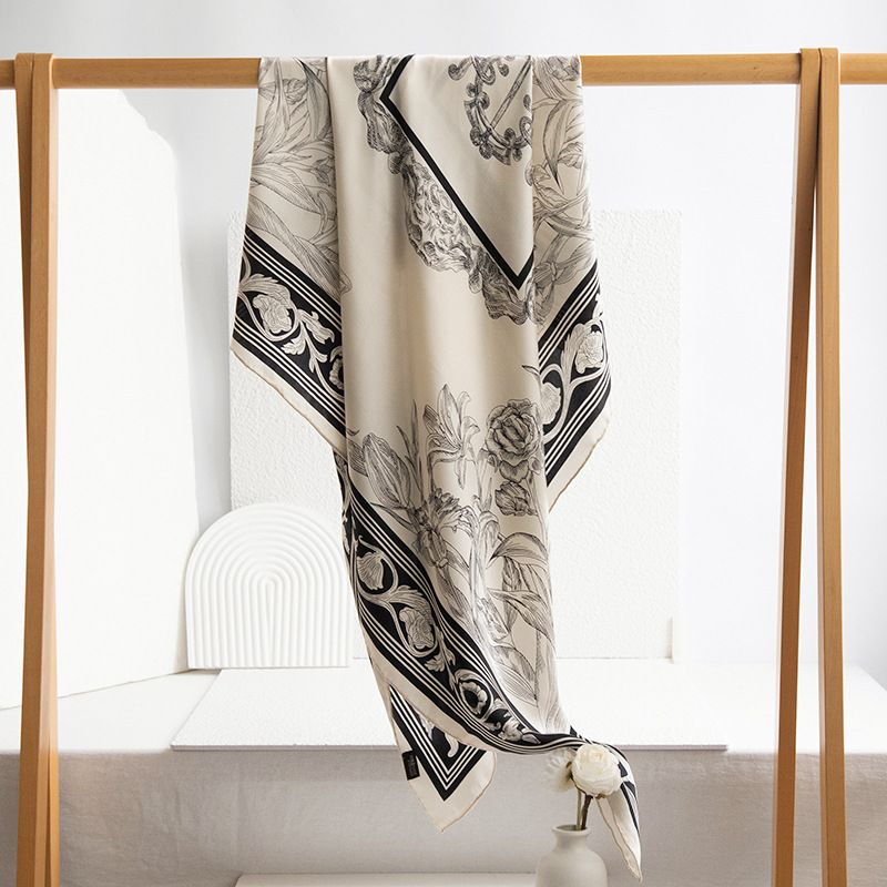 Senden Sie ein Geschenk aus 100 % Maulbeerseide, einem eleganten Schal aus echter Seide der Spitzenklasse, einem vielseitigen Damenschal für Mama und Schwiegermutter_voghion.com