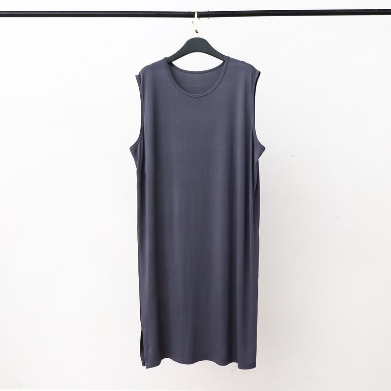 Herren Nachthemd aus Modal, langes Kleid, locker, bequem, Loungewear, Bademantel, XXXL_voghion.com